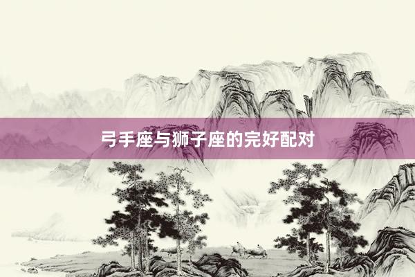 弓手座与狮子座的完好配对