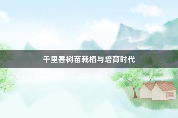 千里香树苗栽植与培育时代